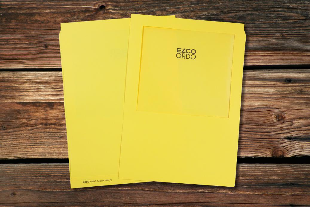 Odnungsmappen mit Sichtfenster 220x310 mm Intensivgelb 120 g/qm